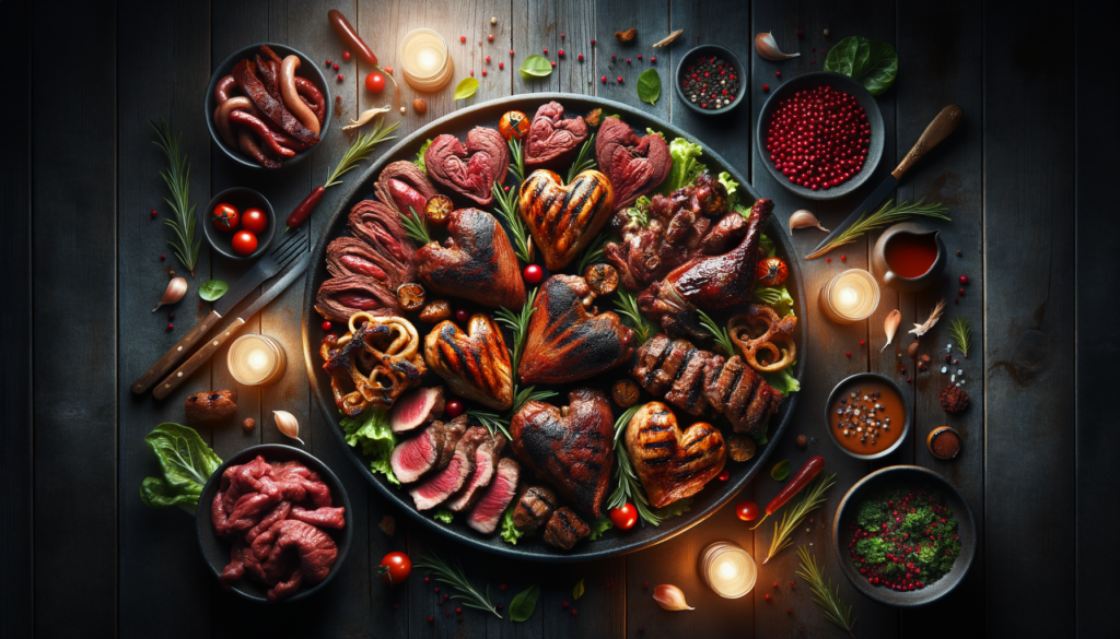 Grilled Chicken Hearts with Beef Tongue