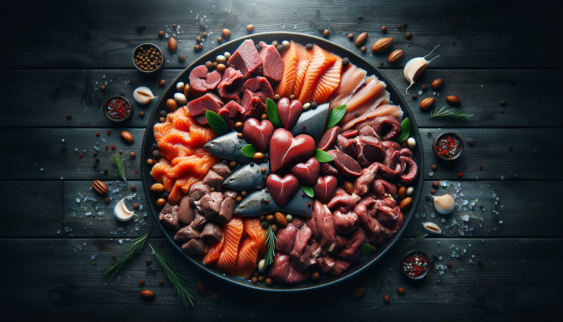 Smoked Salmon with Chicken Hearts