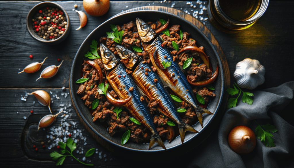 Braised Sardines with Ground Lamb